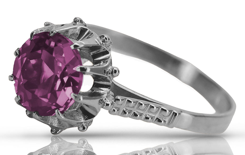 Vintage silver 925 Amethyst ring vrc045s Vintage vrc045s-am