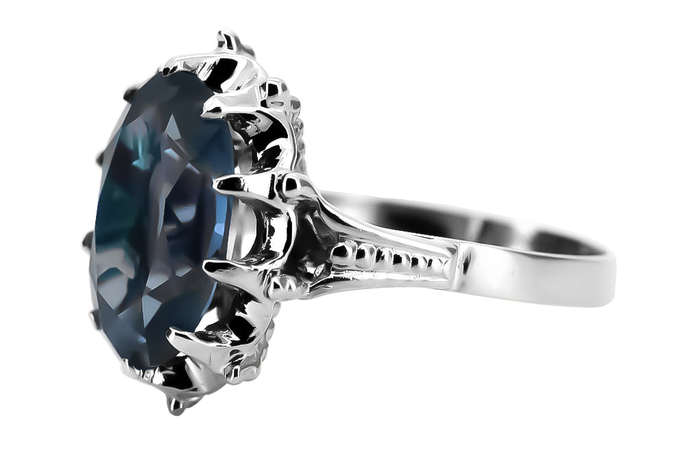 Silver 925 Aquamarine ring vrc079s Vintage vrc079s-aq