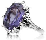 Silver 925 Alexandrite ring vrc079s Vintage