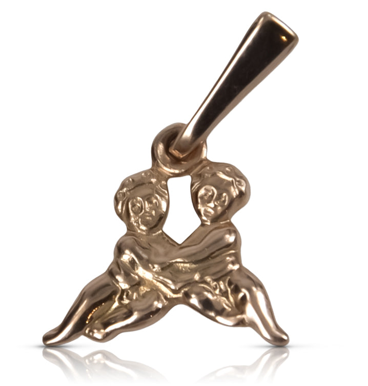Rose Vintage 14k rose gold 585 Aries pendant Gemini vzp009