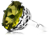 Silver 925 Peridot ring vrc130s Vintage