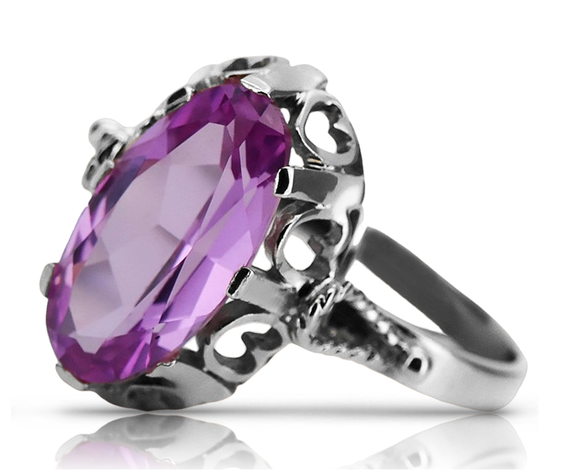 Vintage silver 925 Amethyst ring vrc134s Vintage