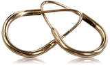 Rose pink 14k 585 gold Vintage Hoops earrings ven016