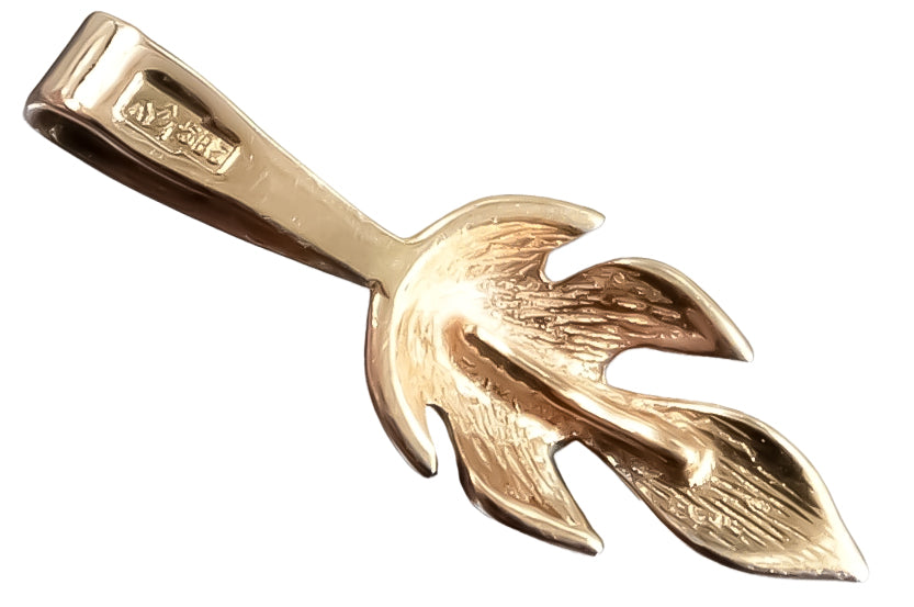 Vintage silver rose gold plated 925 Vintage leaf pendant vpn018rp