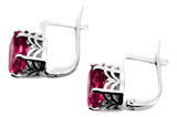 Silver 925 Russian style ruby earrings vec003s Vintage Russian Soviet style vec003s-rb