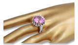 Sterling silver 925 Amethyst Ring Vintage style vrc035s vrc035s-am