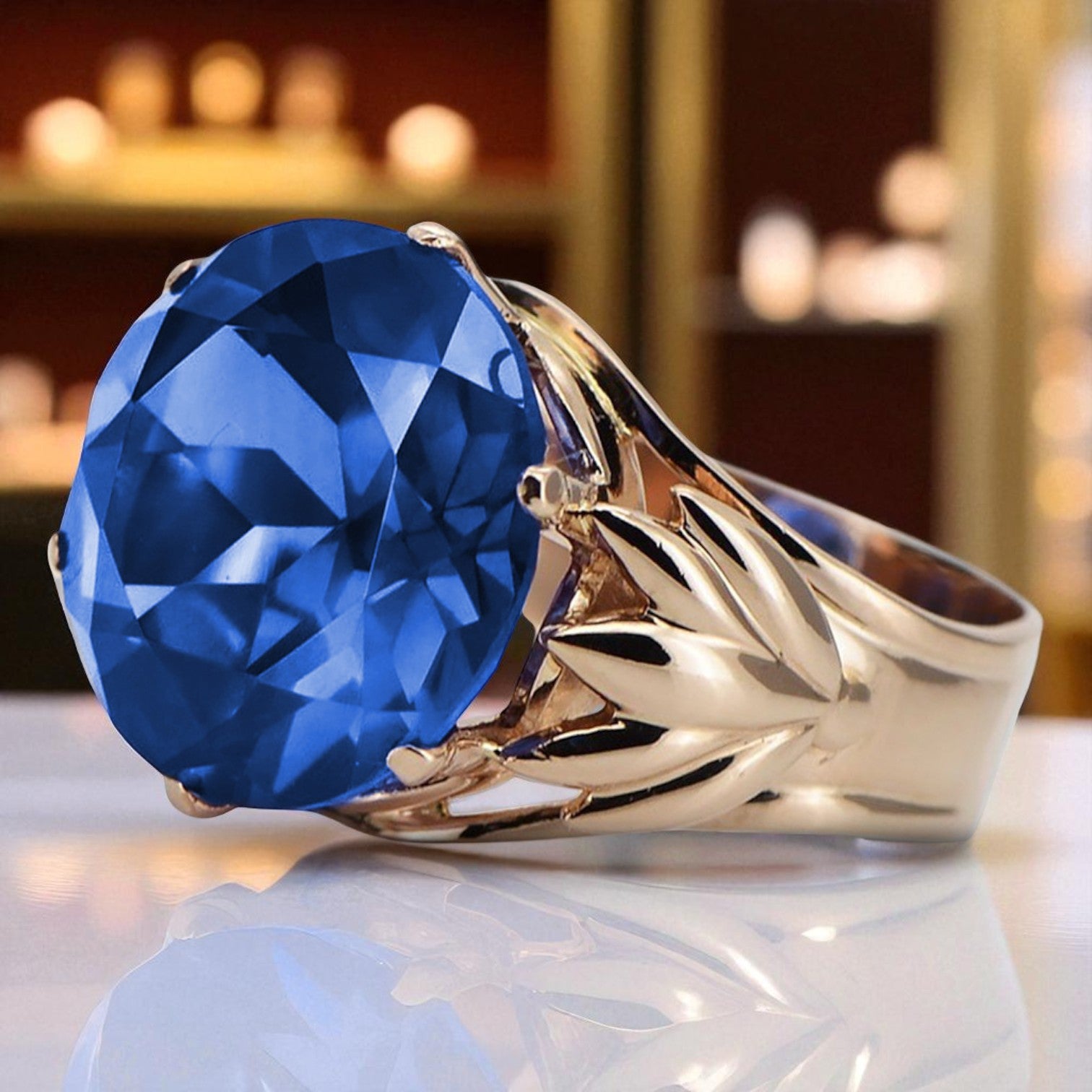 Vintage rose pink 14k gold 585 Sapphire ring vrc029 Vintage