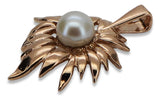 Vintage rose 14k 585 gold pearl pendant vppr001