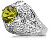 Silver 925 Peridot ring vrc026s Vintage
