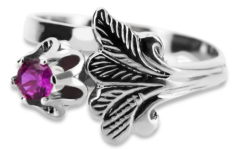 Vintage silver 925 Ruby ring vrc169s Vintage vrc169s-rb