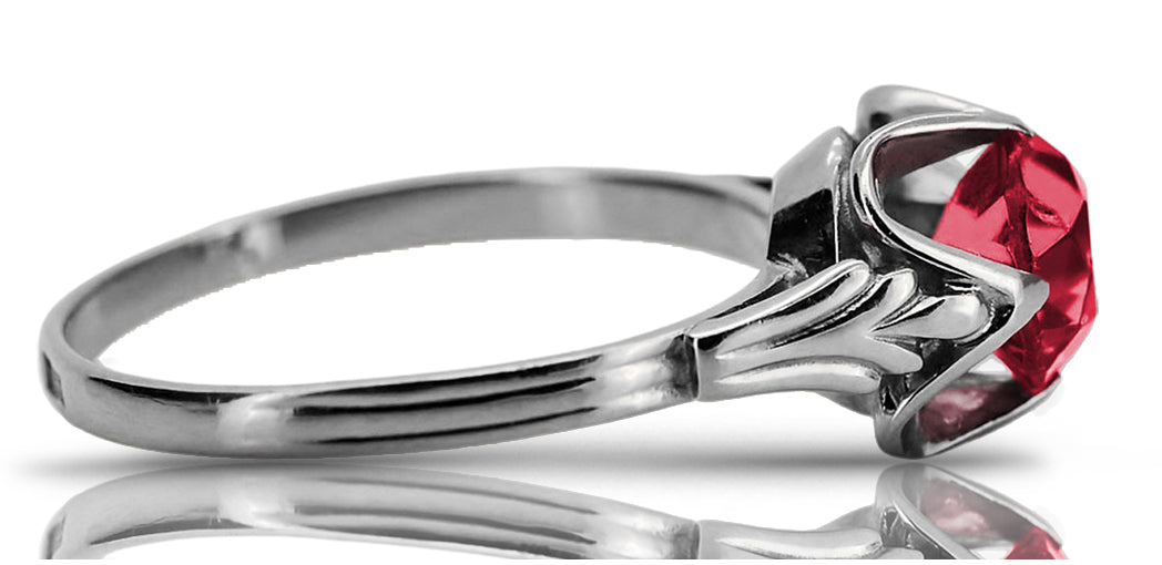 Vintage silver 925 Ruby ring vrc023s Vintage