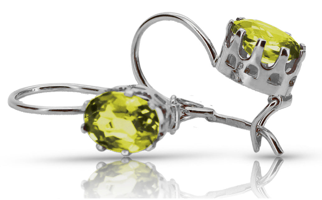 Vintage Vintage 925 Silver Peridot earrings vec196s vec196s-yp