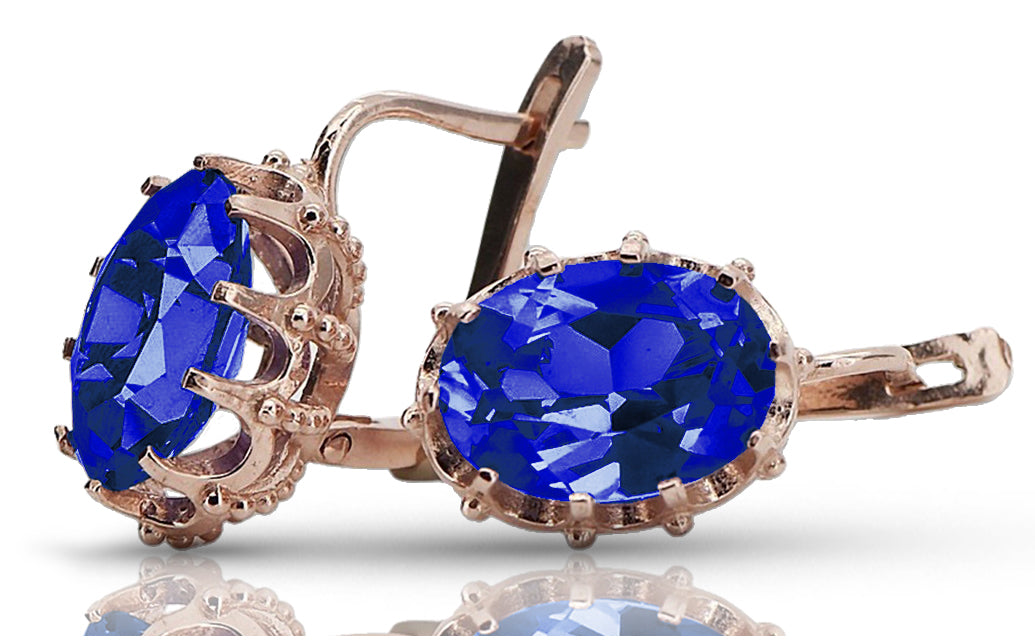 Vintage rose pink 14k 585 gold alexandrite sapphire vec079 Vintage vec079r-sp