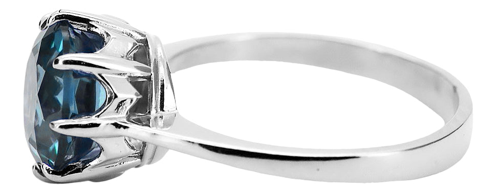 Ring Aquamarine Sterling silver 925 Vintage style vrc157s