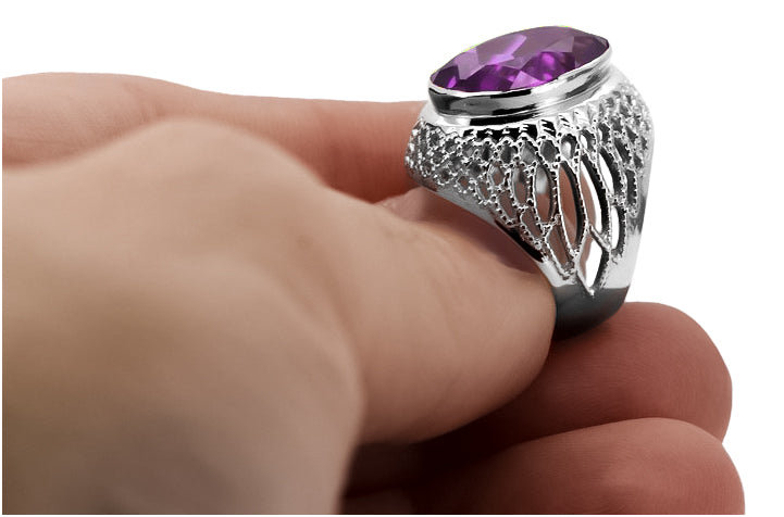 Silver 925 Amethist ring vrc089s Vintage vrc089s-am