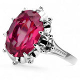 Silver 925 Ruby ring vrc079s Vintage