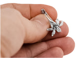 Silver 925 Vintage earrings Flower ven222s