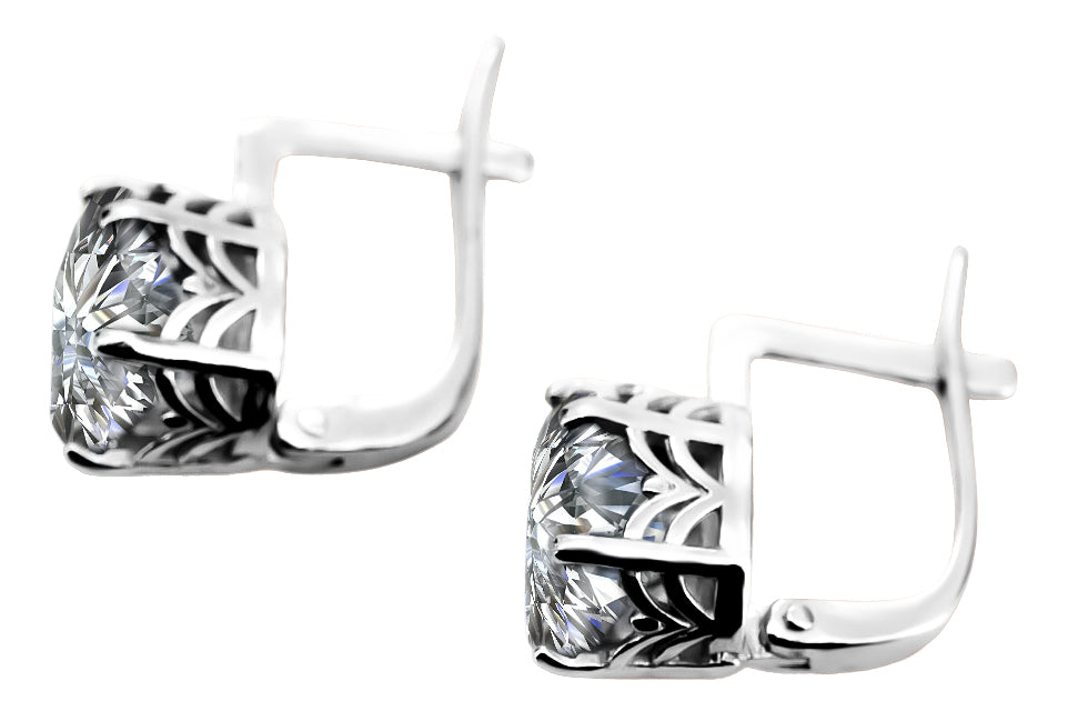 Sterling silver 925 Zircon Ring Vintage style vec003s vec003s-zi