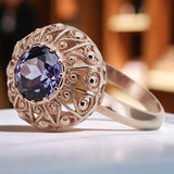 Vintage Rose Gold Ring 14K Alexandrite vrc059 Vintage