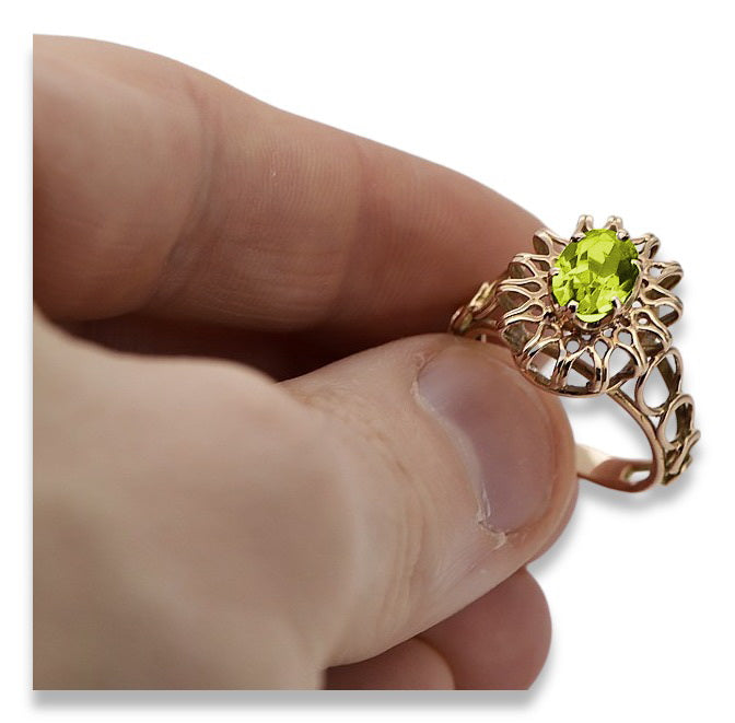copy of Vintage Rose Gold Ring 14K Alexandrite Ruby Emerald Sapphire Zircon 585 vrc032