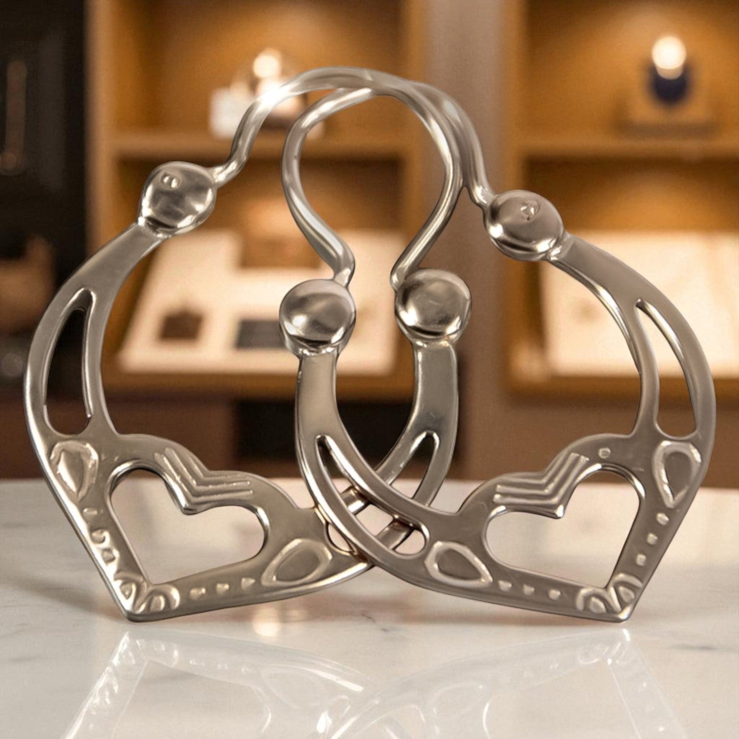 silver rose gold plated Gipsy earrings ven024rp