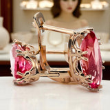 Ruby Original Vintage 14K Rose Gold Ring Vintage craft vec021r