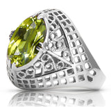 Vintage silver 925 Peridot ring vrc030s Vintage
