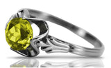 Vintage silver 925 Peridot ring vrc023s Vintage