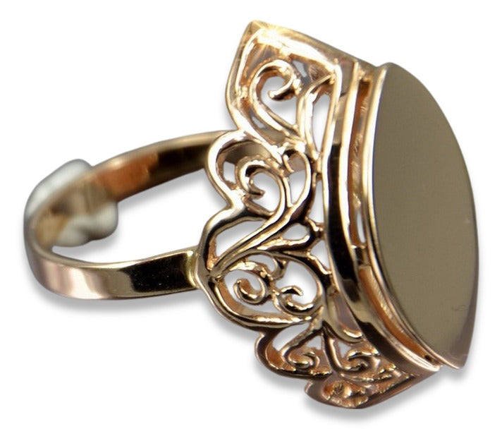 Vintage rose pink 14k 585 gold Vintage ring vrn008