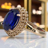 Vintage rose pink 14k gold 585 Sapphire ring vrc068 Vintage vrc068r-sp