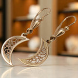 Vintage rose pink 14k 585 gold  Vintage ball earrings ven174