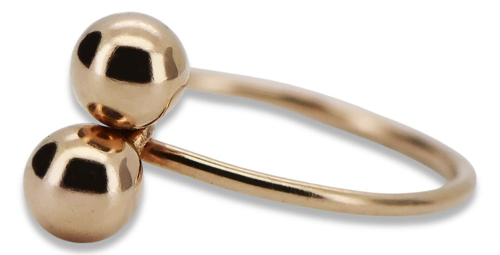 Rose pink 14k 585 gold Vintage ring vrn006 Russian Soviet Vintage style