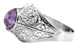 Ring Alexandrite Sterling silver 925 Vintage vrc026s vrc026s-ax