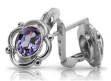 Vintage 925 Silver alexandrite earrings vec033s Russian Soviet style vec033s-ax
