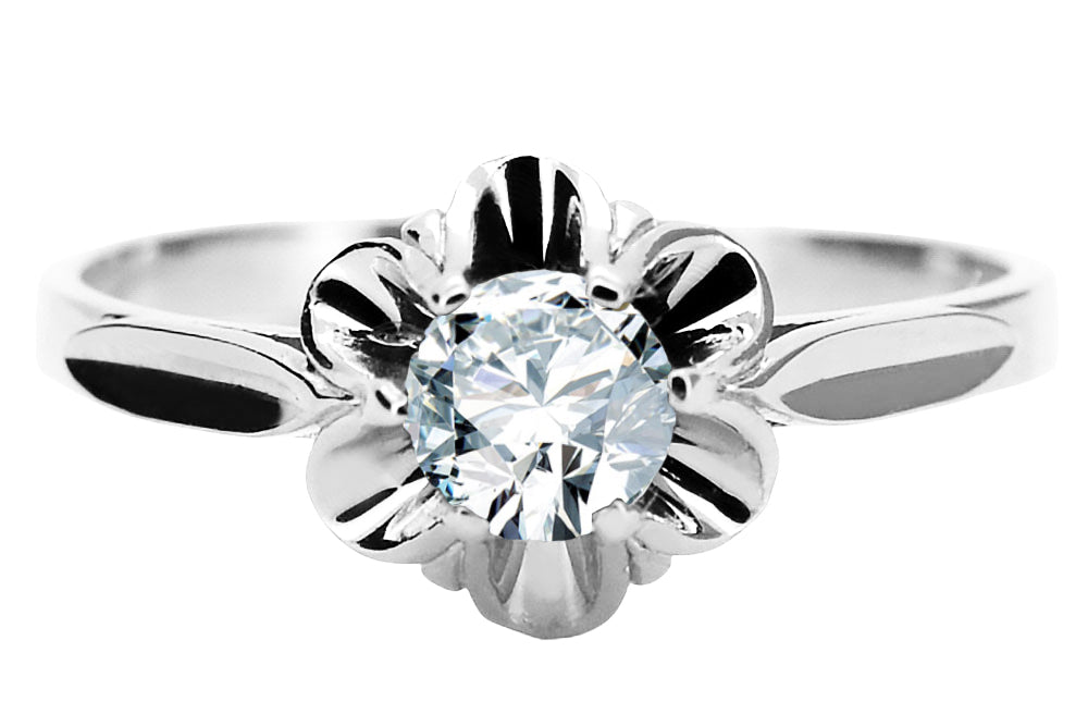 Sterling silver 925 Zircon Ring Vintage vrc004s vrc004s-zi
