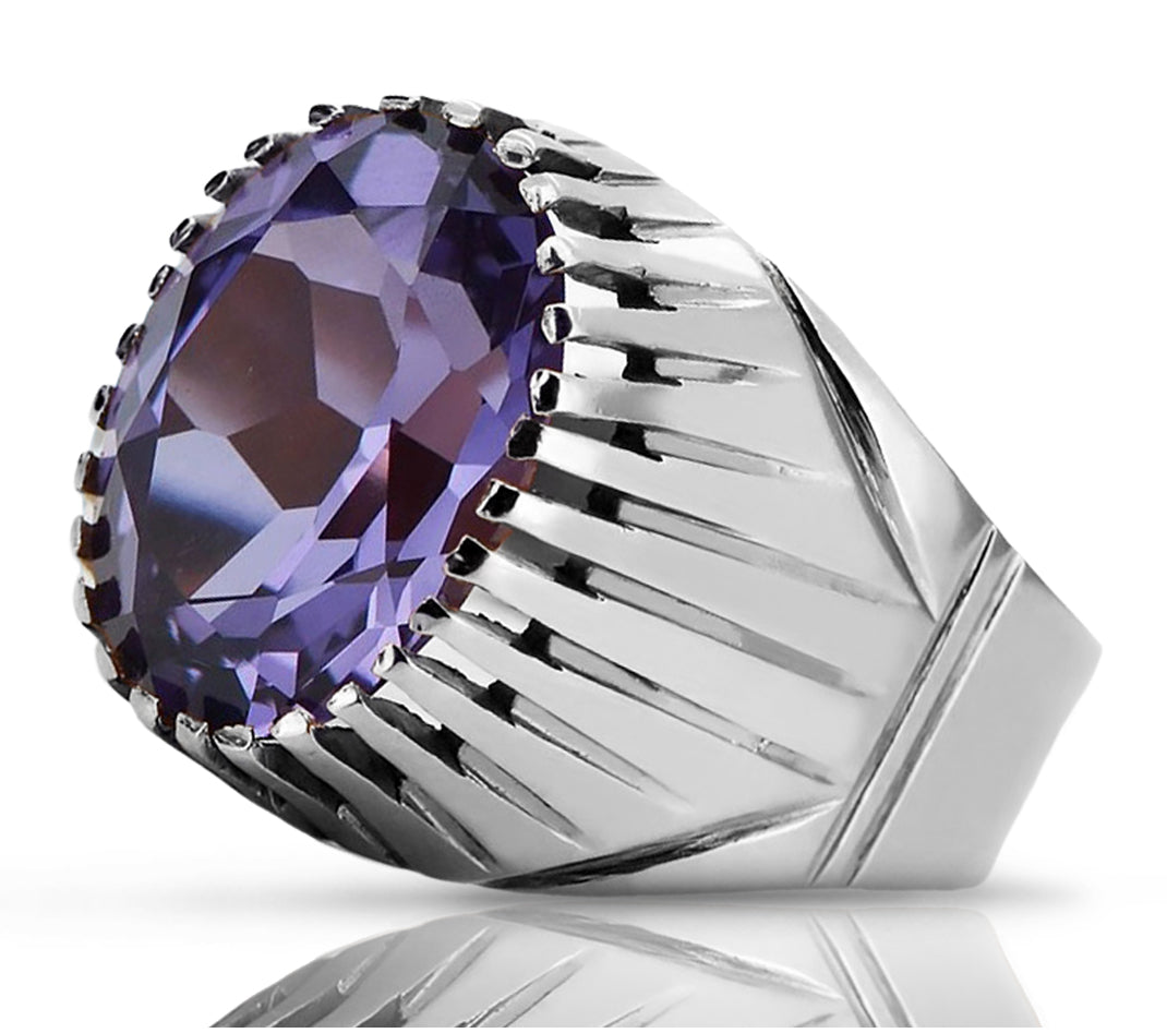 Vintage silver 925 Alexandrite ring vrc048s Vintage Russian Soviet style vrc048s-ax
