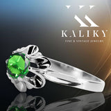 Emerald Sterling silver 925 Ring Vintage craft vrc004s vrc004s-em