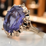 Rose 14k pink gold 585 Alexandrite Ring vrc079 Vintage