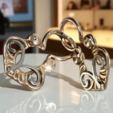 Vintage rose pink 14k 585 gold  Vintage Gipsy earrings ven054