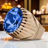 Vintage rose pink 14k gold 585 Sapphire ring vrc048 Vintage Russian Soviet style