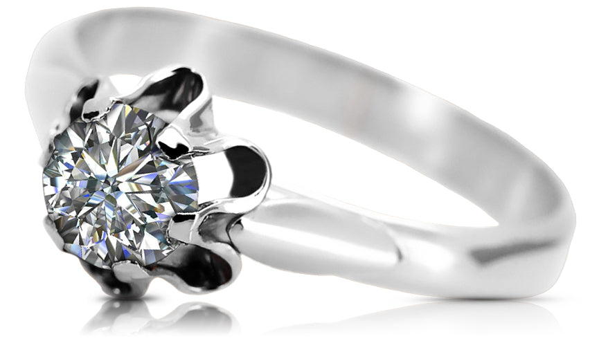Zircon Sterling silver 925 Ring Vintage vrc094s vrc094s-zi