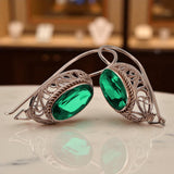 Vintage 14k Rose Gold Emerald Earrings