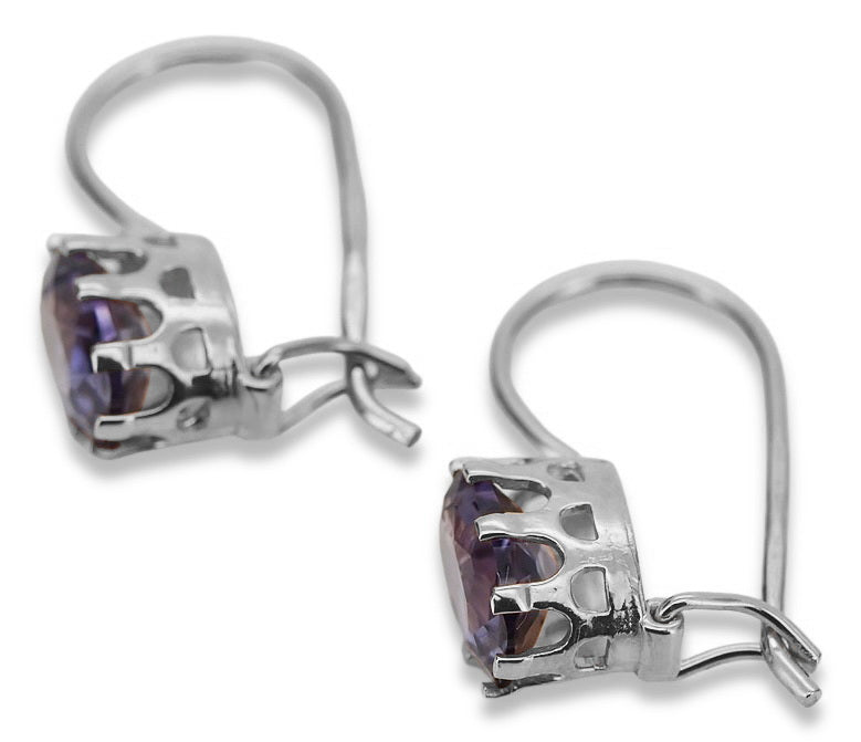 Vintage Vintage 925 Silver Alexandrite earrings vec196s vec196s-ax