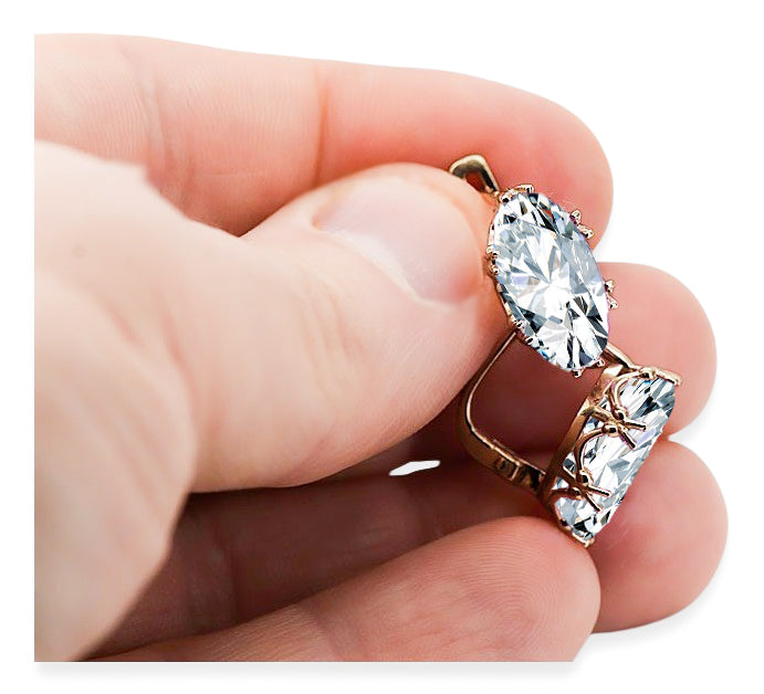 Original Vintage 14K Rose Gold Zircon Ring Vintage vec021r