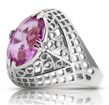 Silver 925 Amethyst ring vrc030s Russian Soviet Vintage jewelry style