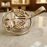 Vintage rose pink 14k 585 gold Vintage pendant vpn050