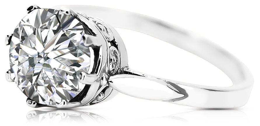 Sterling silver 925 Zircon Ring Vintage Jewlery vrc366s vrc366s-zi