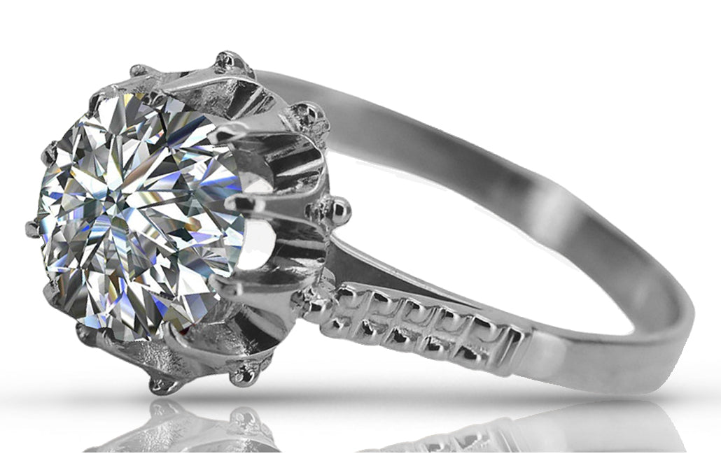 Vintage silver 925 Zircon ring vrc045s Vintage