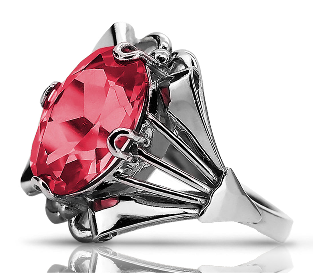 Vintage silver 925 Ruby ring vrc015s Vintage