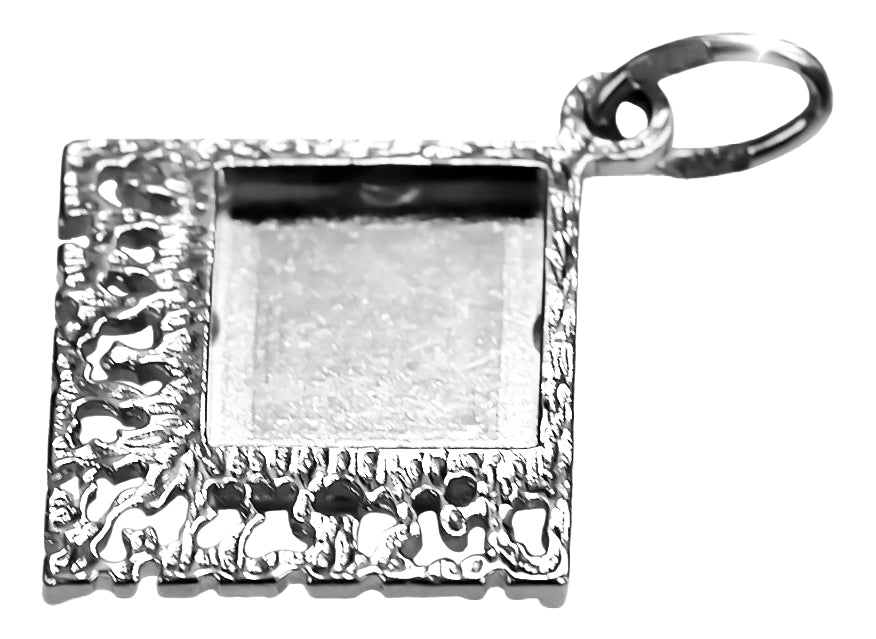 Vintage silver 925 Vintage leaf pendant vpn041s